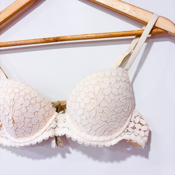 PRINCESS TAM TAM Beige lace bra | Delicate padded underwire lingerie | 34A * - Picture 3 of 5